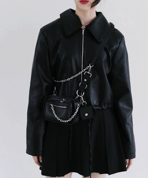 Chain Strap Multi Pocket Bag